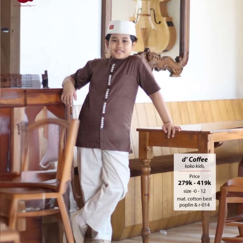 Terbaru Koko Anak Dannis d'Coffee / Koko Lengan Pendek / Koko Sarimbit Dannis Coffee