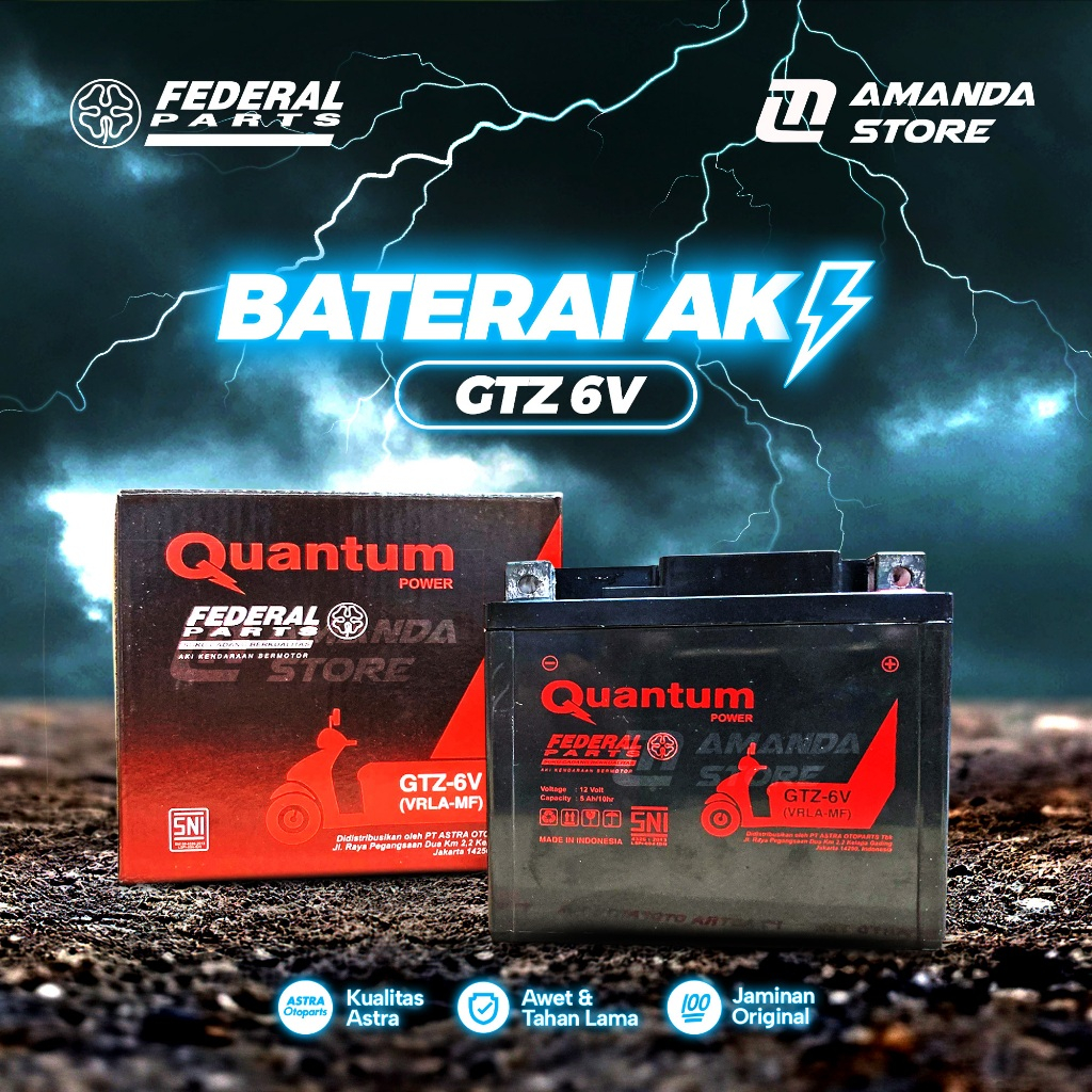 AKI KERING Motor GTZ6V Vario 150 PCX Beat FI Original Federal Quantum