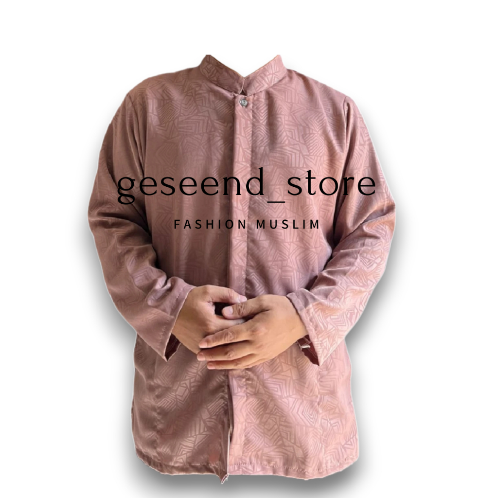 Baju Koko Embos Pria Koko Poly Embos Premium