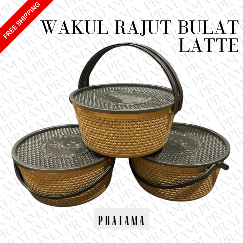 Wakul / Wakul Souvenir / Wakul Plastik / Wakul Bulat Rajut Coklat