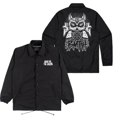 zuro clothing Jacke Coach  bmth burung hantu Jacket Unisex warna Hitam pria dan wanita