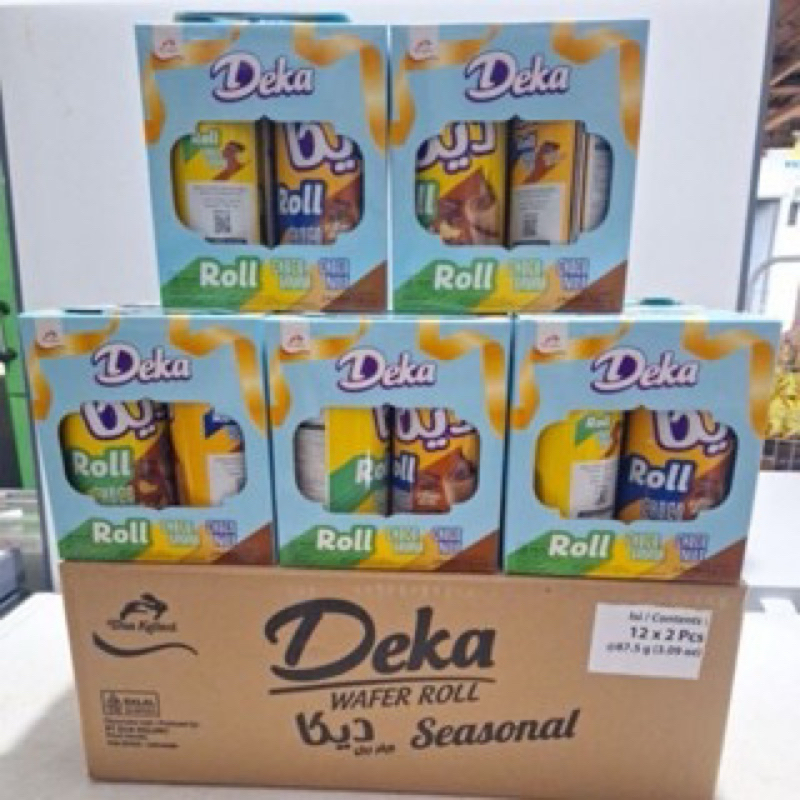 

1 DUS DEKA WAFER ROLL CHOCO BANANA&CHOCO NUT ISI 2 @87,5g