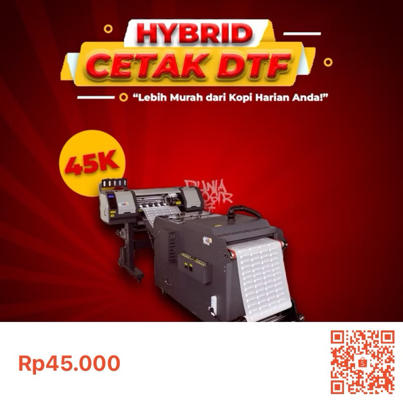Larous Jasa Cetak Sablon DTF Printing Tinggal Tempel Percetakan Mesin Digital