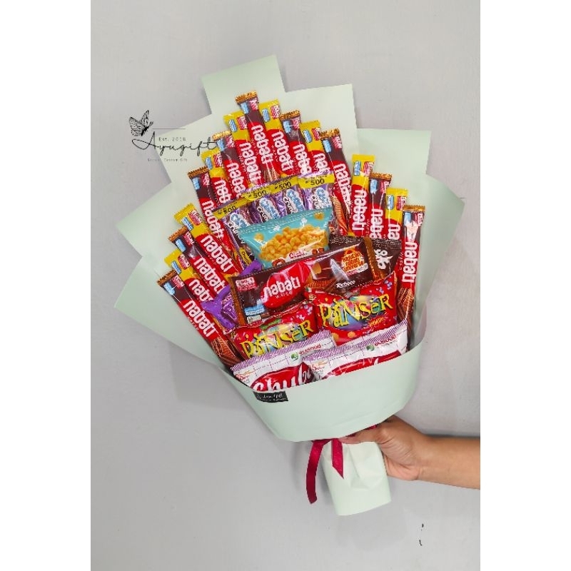 

Ayu Gift | BS 08 | Buket jajan | Buket murah | Hadiah wisuda | Hadiah custom | Hadiah sempro | buket wisuda | Buket semoro