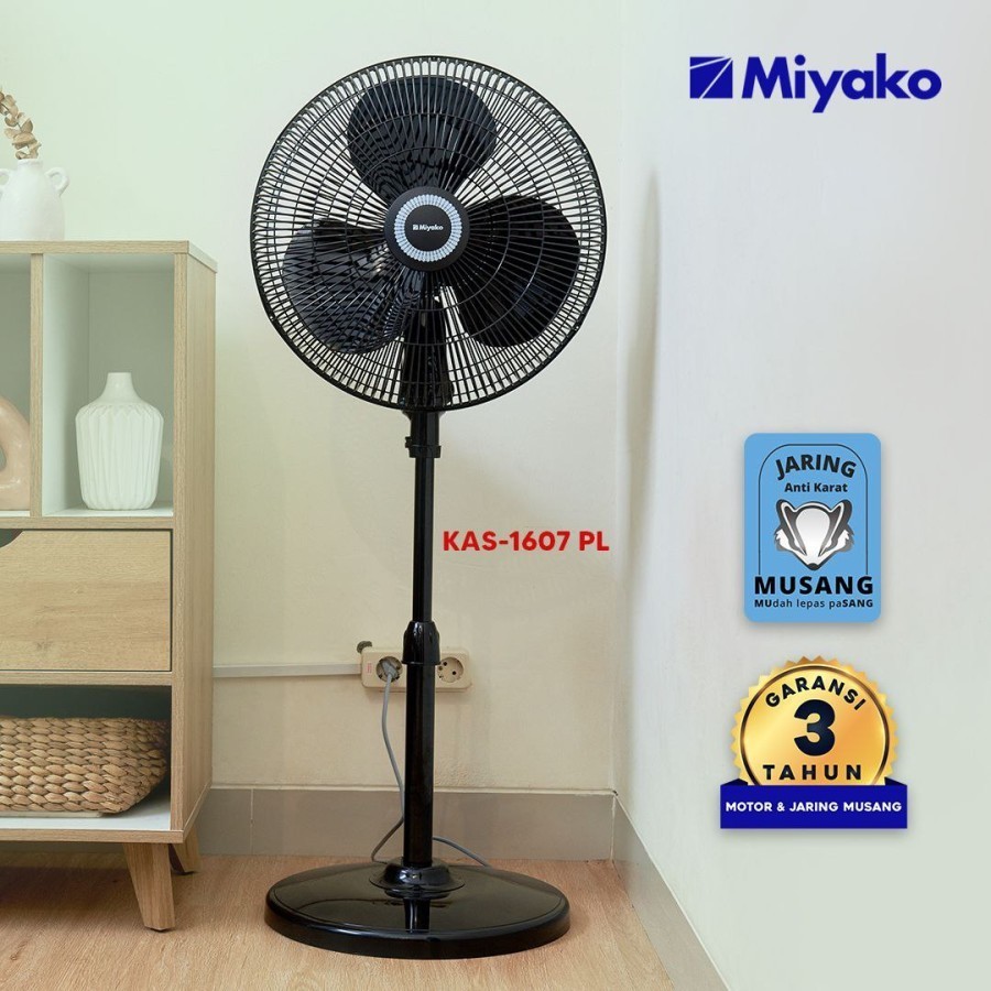Miyako Stand Fan KAS 1607 / Kipas Angin Berdiri - 16 Inch BATAM