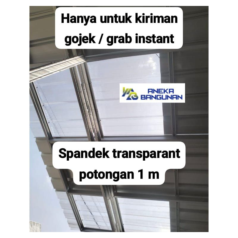 Spandek Transparant tebal 1.2 mm Potongan 1 m
