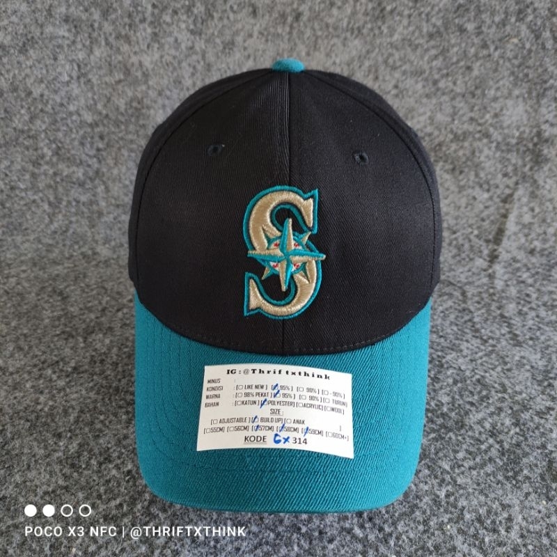 TOPI CAP BUILD UP BISBOL MLB SEATTLE MARINERS LOGO S GX314