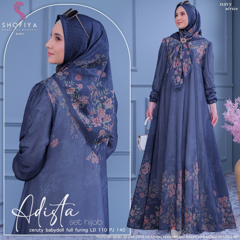 haniya kamari maxi dress shofiya gamis lebaran dress motif bunga gamis renda gamis kombinasi kekinia