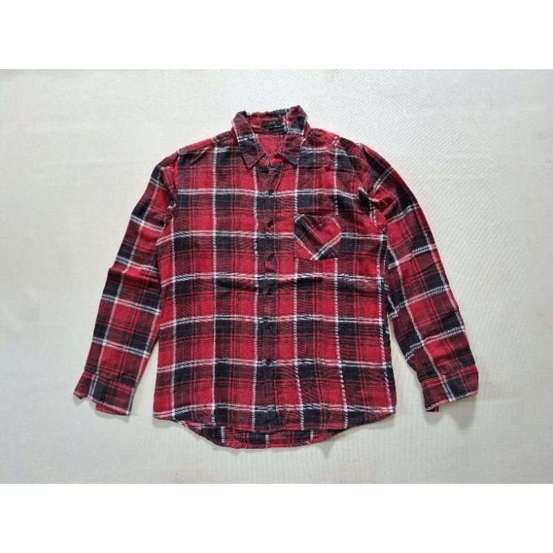 KEMEJA FLANEL KOTAK-KOTAK BROWNY ORIGINAL 100%