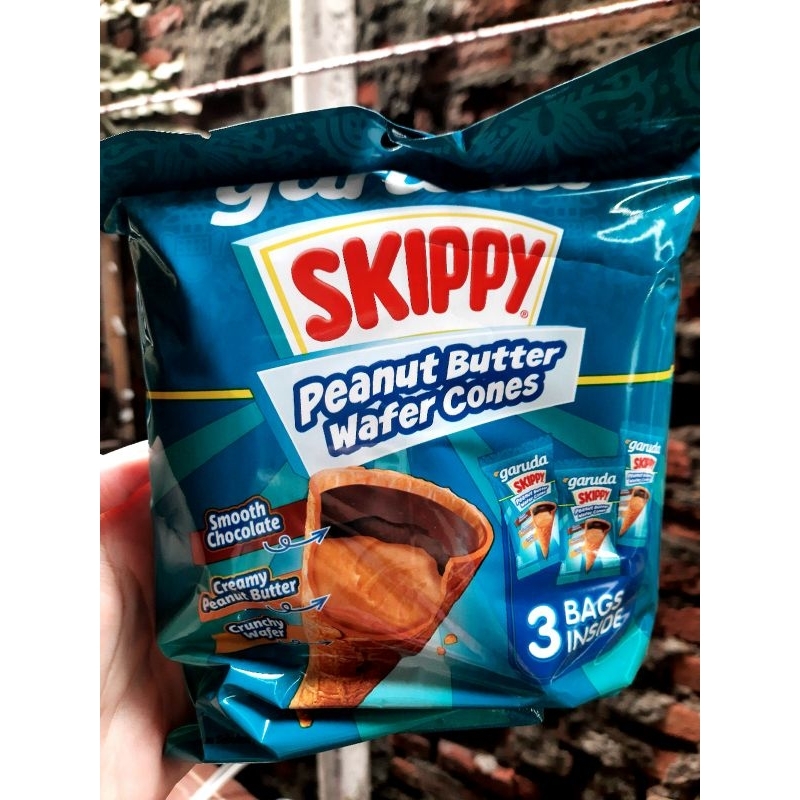 

Garuda Skippy Peanut Butter Wafer Cones 45Gr (3BAGS)