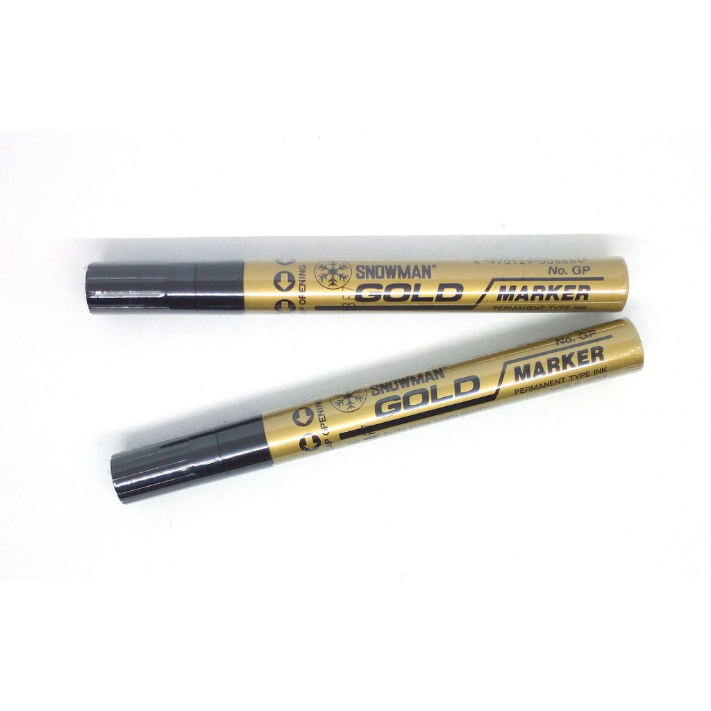 Spidol Cat Permanent GOLD / EMAS – Original Snowman Paint Marker – MEDIUM (GP) – untuk Logam, Kayu, 