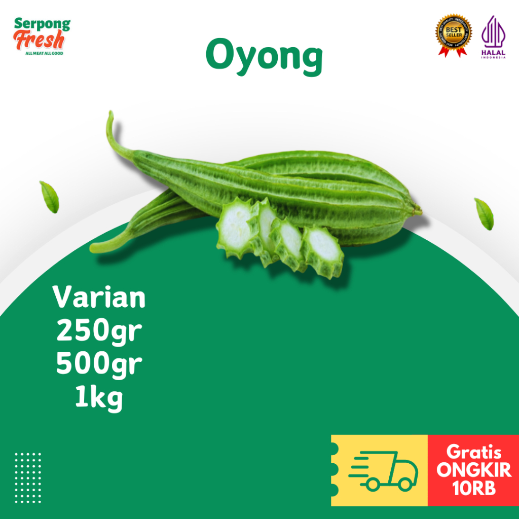 

Oyong Sayur Segar Gambas 250gr 500gr 1kg Sayuran Fresh