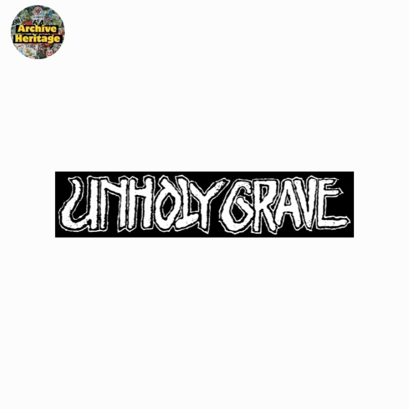 

sticker Unholy Grave grindcore metal band logo stiker