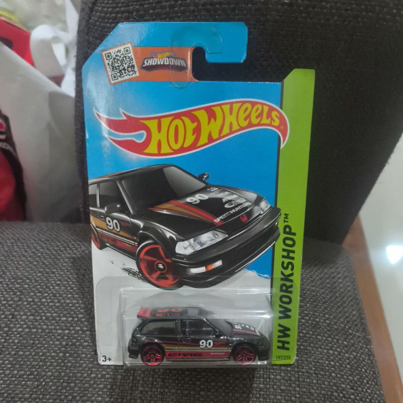 Hot Wheels Honda Civic EF Black HW Workshop 2014 Hitam