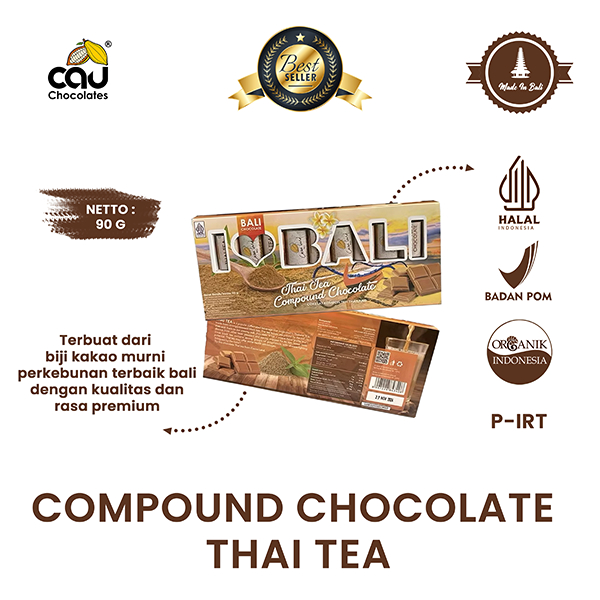 

Cocoa Land - Compound Chocolate I Love Bali Thai Tea - 90 gr