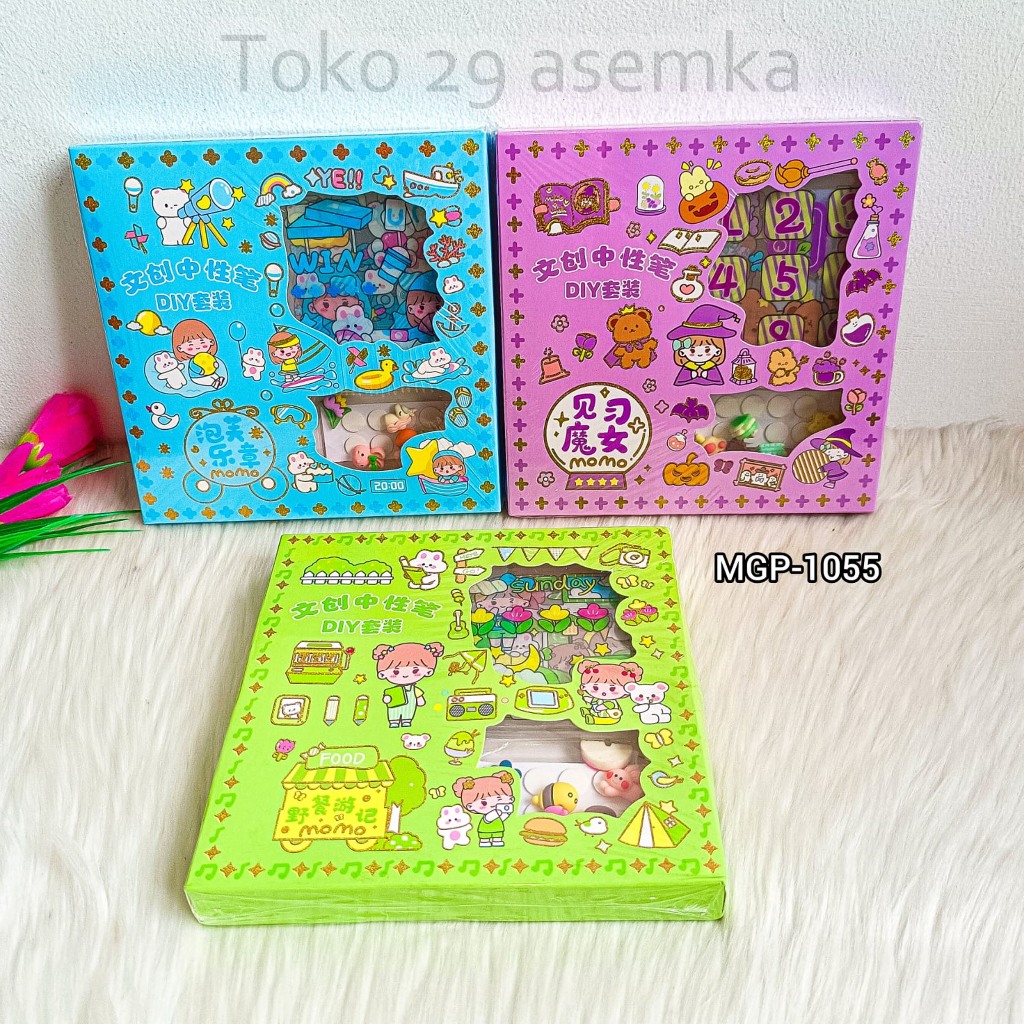 

SET STICKER MGP1055 DIY BOX MOMO (STICKER + PEN GEL + CUTTER PEN + GLUE PEN)