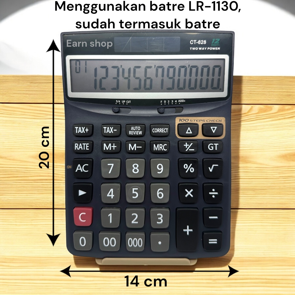 

KALKULATOR CT 628 CT-628 KALKULATOR DAGANG 12 DIGIT