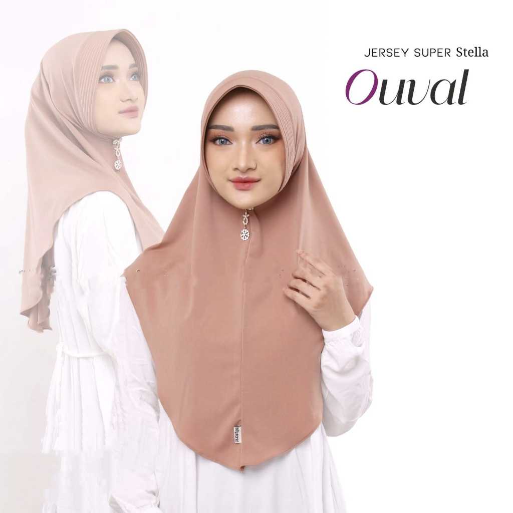 Hijab bergo ped ouval Matt jersey stella