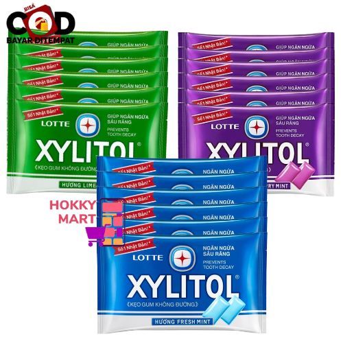 

[ HOKKY ] Lotte Xylitol Renceng Isi 10 x 8,7gr Permen Karet Bebas Gula Jeruk Nipis Mint Fresh Mint Blueberry Mint Permen Sugar Free Snack Cemilan Anak Halal