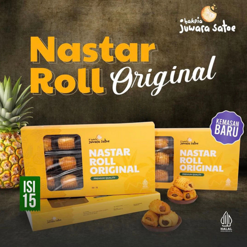 

BAKPIA JUWARA SATOE Roll Nastar isi 15 Pcs - Oleh Oleh Khas Jogja