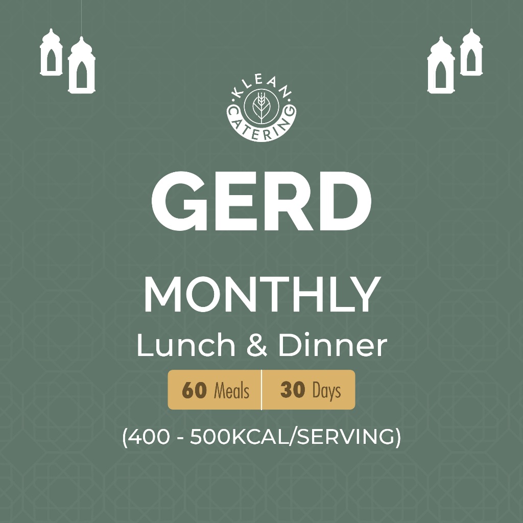 

Klean Gerd Diet Catering - Monthly (60 Meals/30Days)