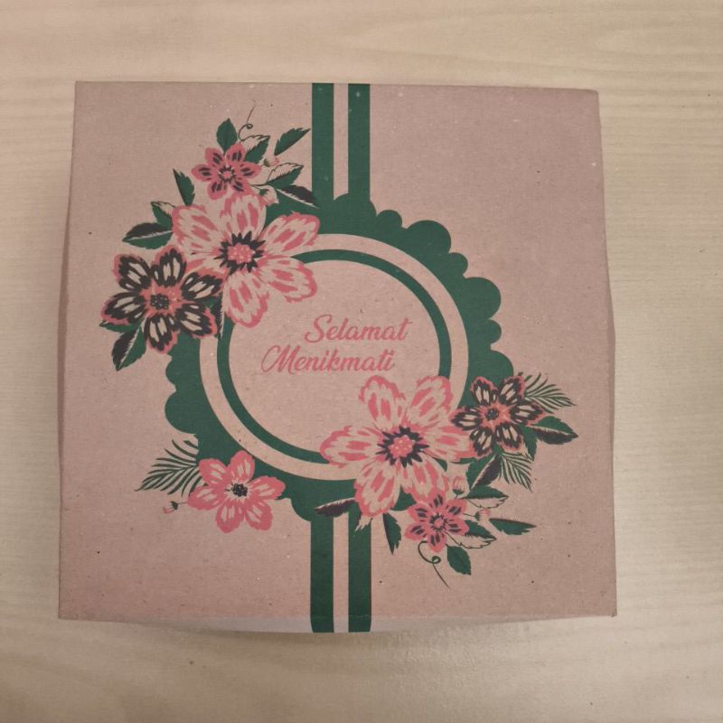 

Dus Nasi 18x18 Kraft Motif Bunga D