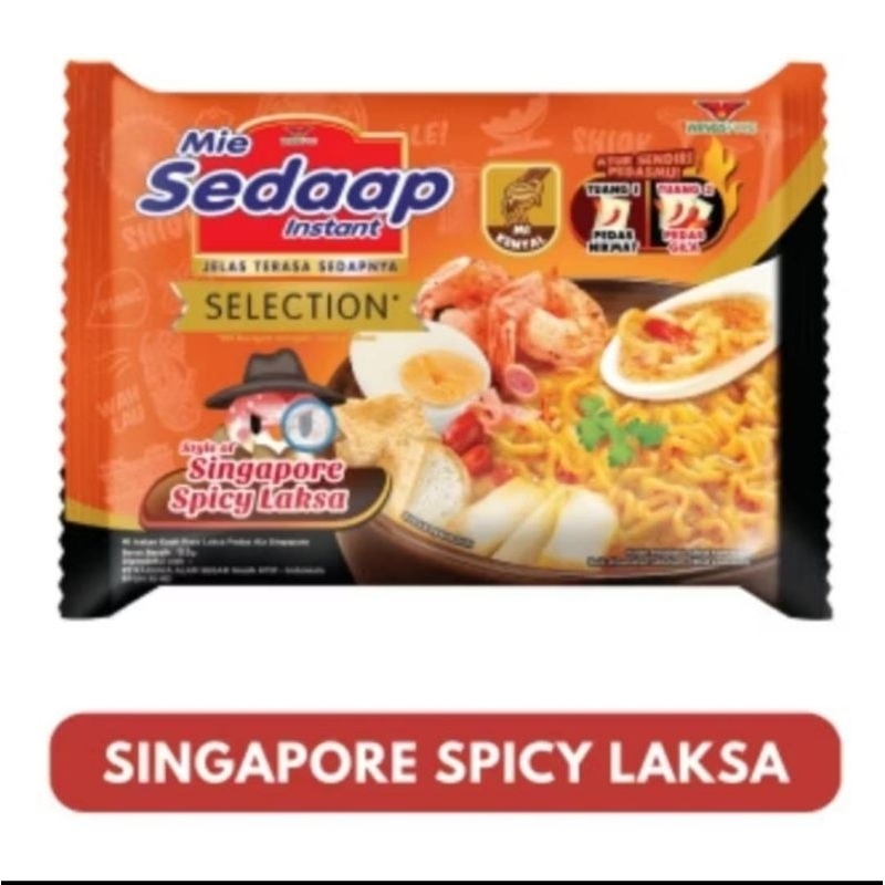 

mie sedaap Singapore laksa spicy 20 bungkus