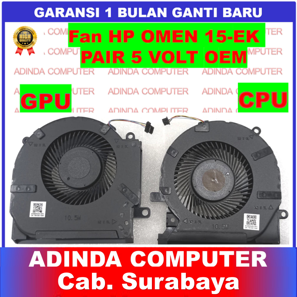 Fan HP Omen 15-EK 15-ek0044tx 15-ek0045tx 15-ek0105tx 5 Volt VARIASI