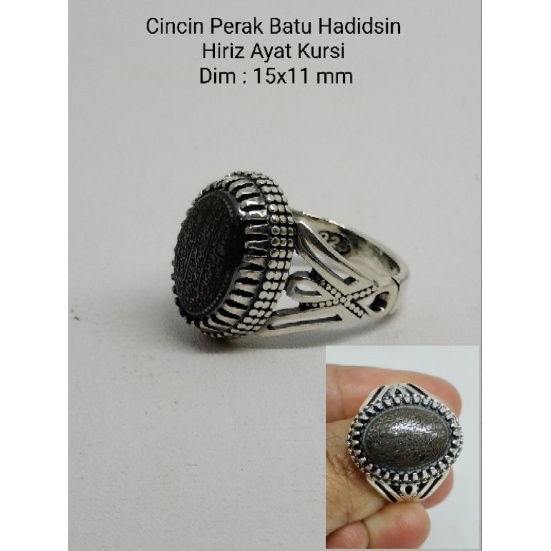 Cincin Perak Batu Hadidsin Double Hiriz