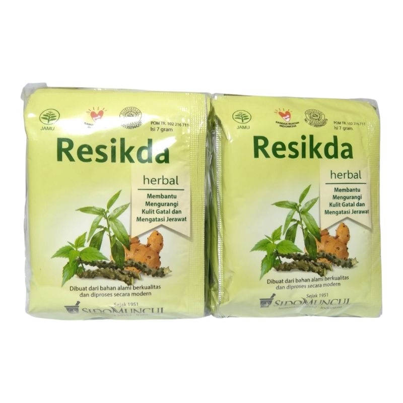 Jamu Resikda Sidomuncul 10's Herbal - Untuk Mengurangi Kulit Gatal & Jerawat