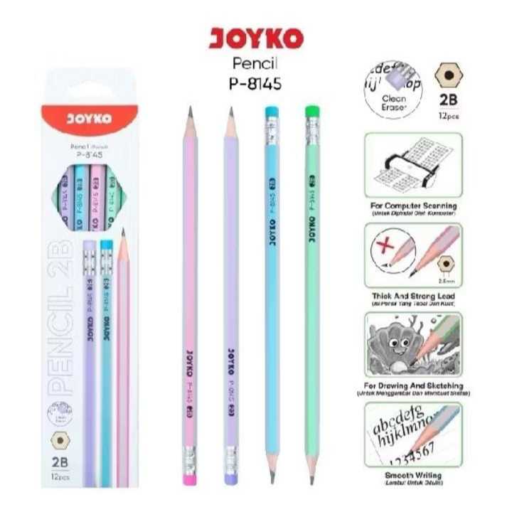 

Pencil Pensil Joyko P-8145 2B 1 Box 12 Pcs
