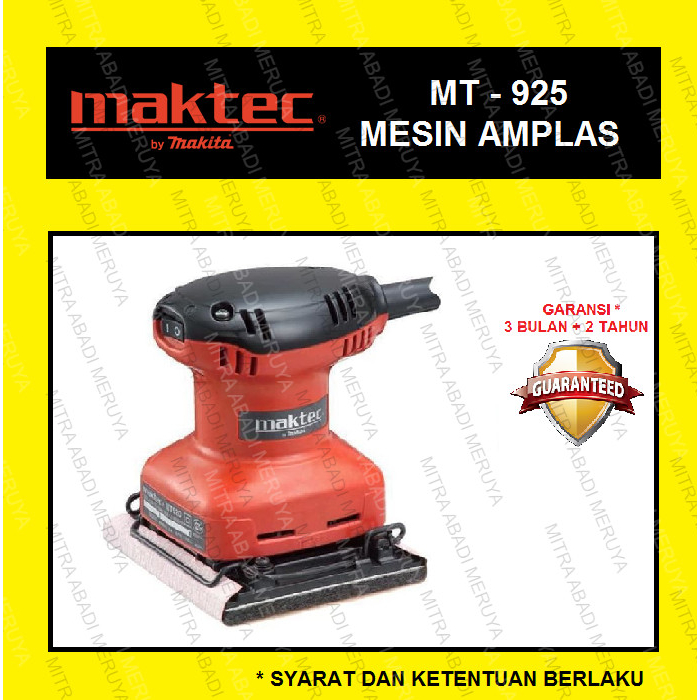 Maktec MT 925 Mesin Amplas Finishing Sander Orbital Sander