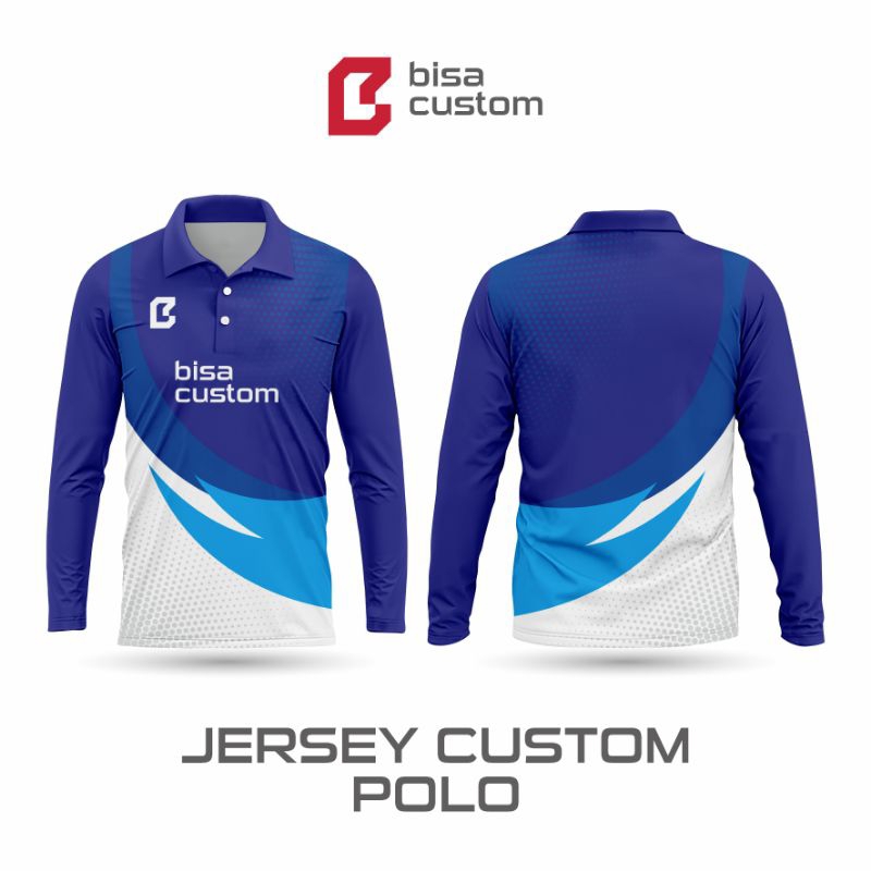 JERSEY CUSTOM / JERSEY FULL PRINTING/ Jersey / Atasan panjang kerah Polo
