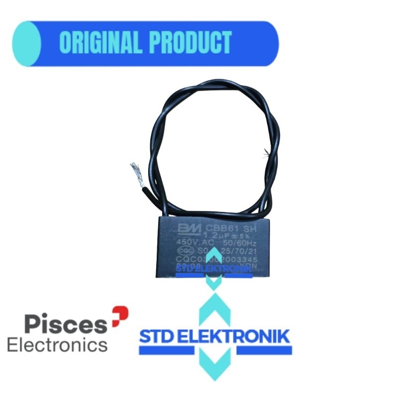Capasitor kipas angin PISCES - kapasitor pisces kipas angin pisces  duduk ,gantung semua tipe