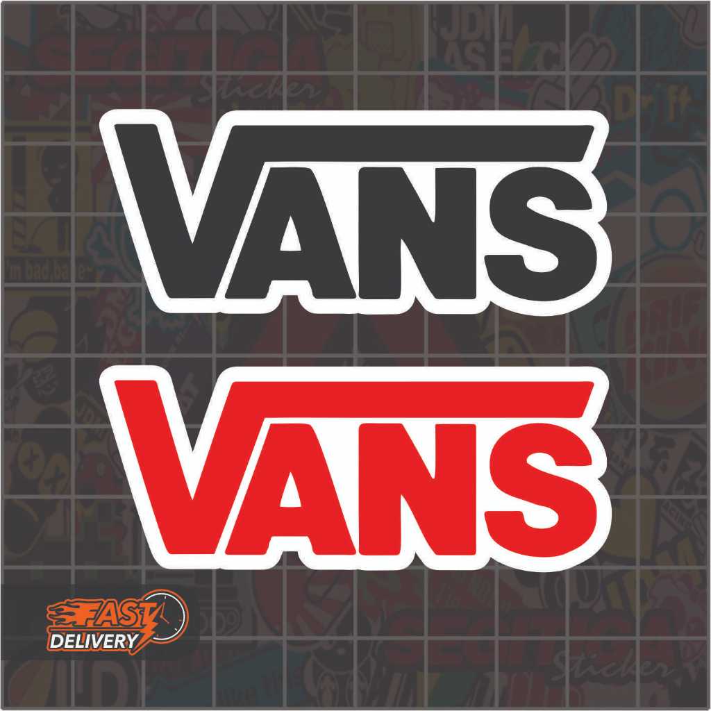 

STICKER PRINTING PREMIUM | BRAND VANS-Uk 9x4cm | VINYL LAMINASI GLOSSY