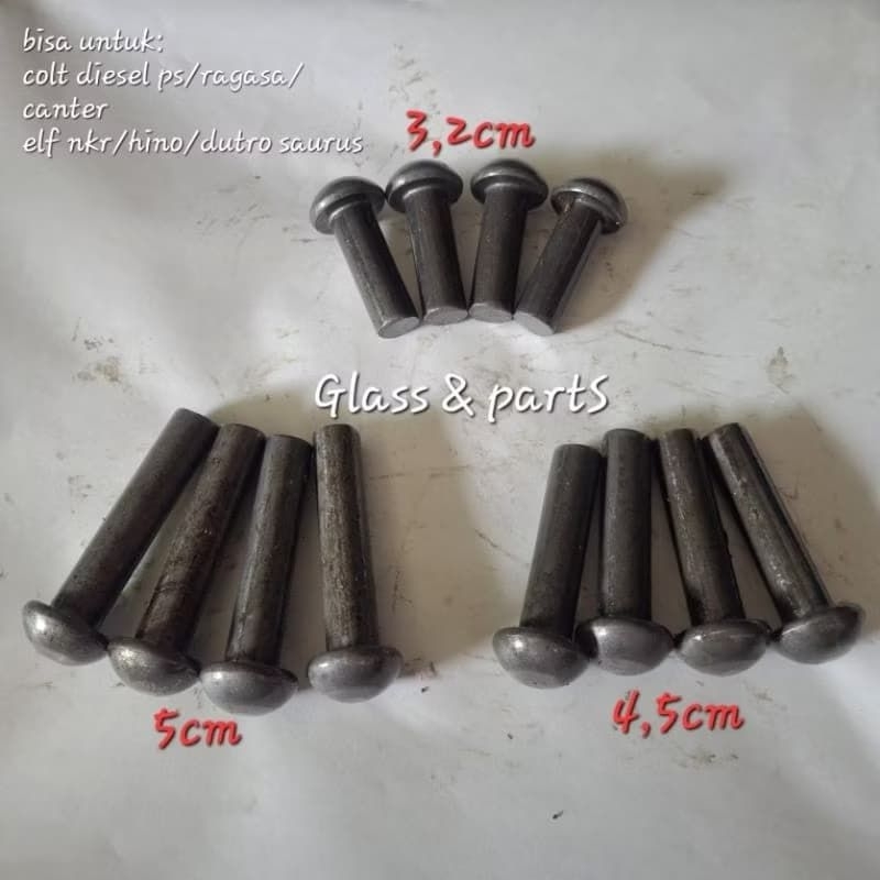 BAUT KELING CHASIS/PAKU KELING CHASIS 11MM PANJANG 5CM