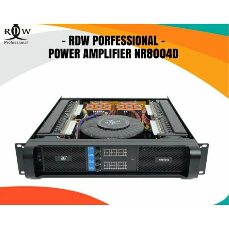 Power amplifier RDW NR8004D Original class H  4x800watt(Bonus Kaos)