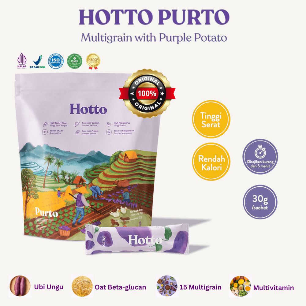 

Hotto purto multigrain drink 9 sachet with potato + oatmeal