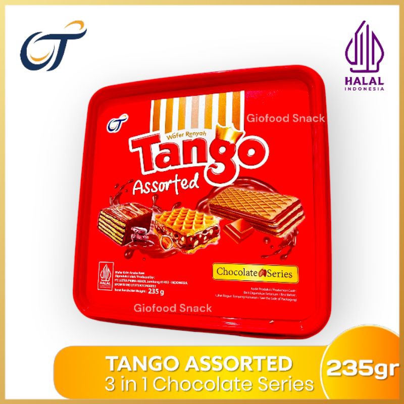 

TANGO WAFER ASSORTED JAR TIMBA CEMILAN BISKUIT SNACK COKELAT