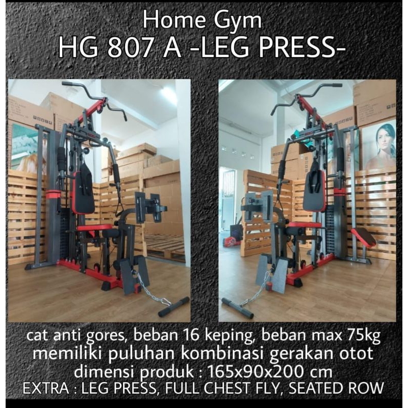 Alat Fitness Gym Home gym legpres HG 807 A