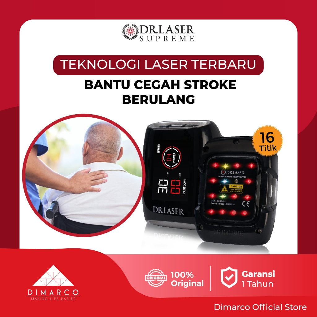 DR LASER SUPREME 16 TITIK Alat Terapi Stroke  Hipertensi Dan Kesehatan Diabetes Penurun Kolestrol Ja
