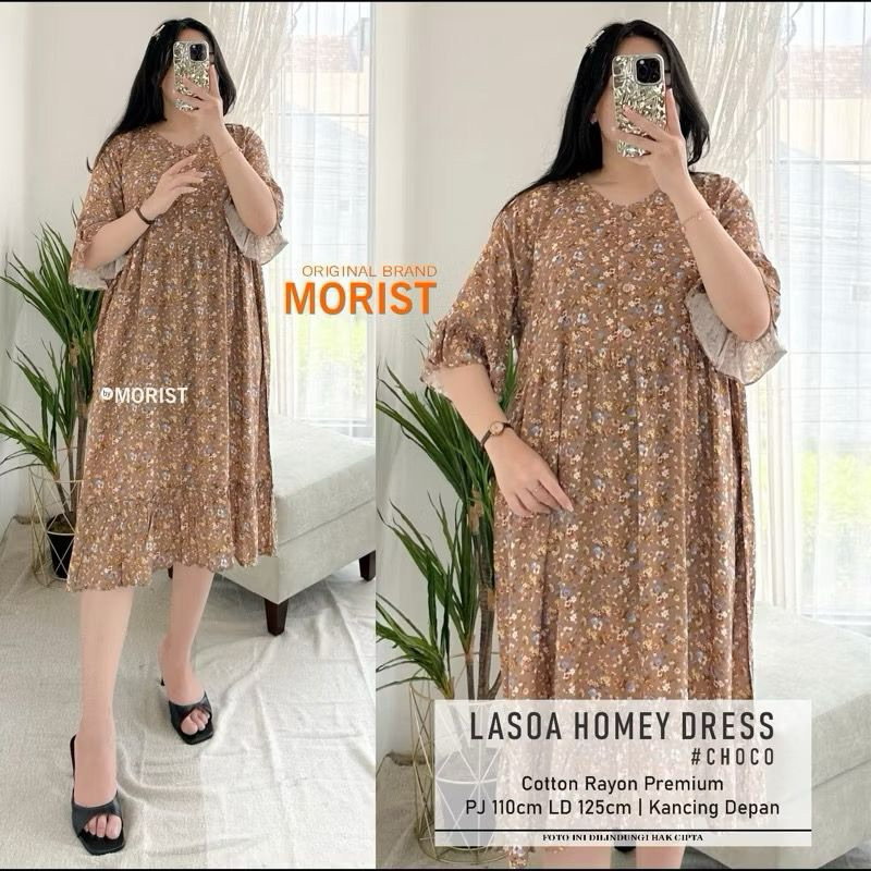 MORIST BERLABEL - Homey Dress Daster Rayon Premium Bahan Adem Nyaman Kekinian