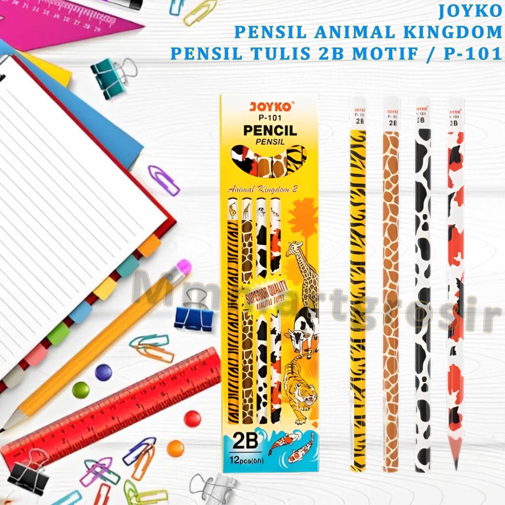 

Joyko Pensil / Pensil Animal Kingdom / Pensil Tulis Motif 2B / P-101