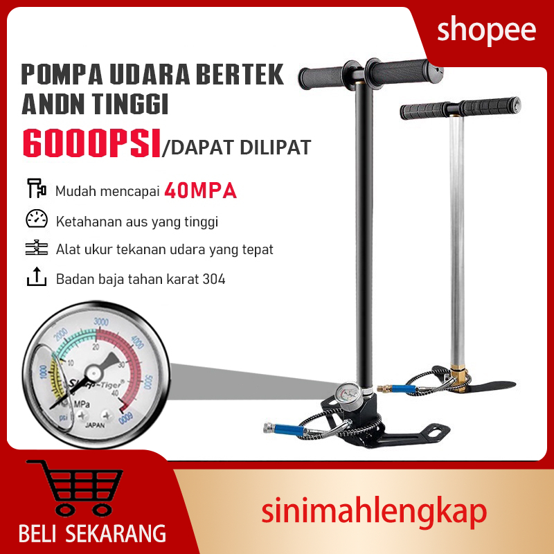 4500/6000 psi pompa pcp 4 stage 6000 psi sniper kaki lipat kupu kupu Gauge POMPA PCP Logam Pompa pre