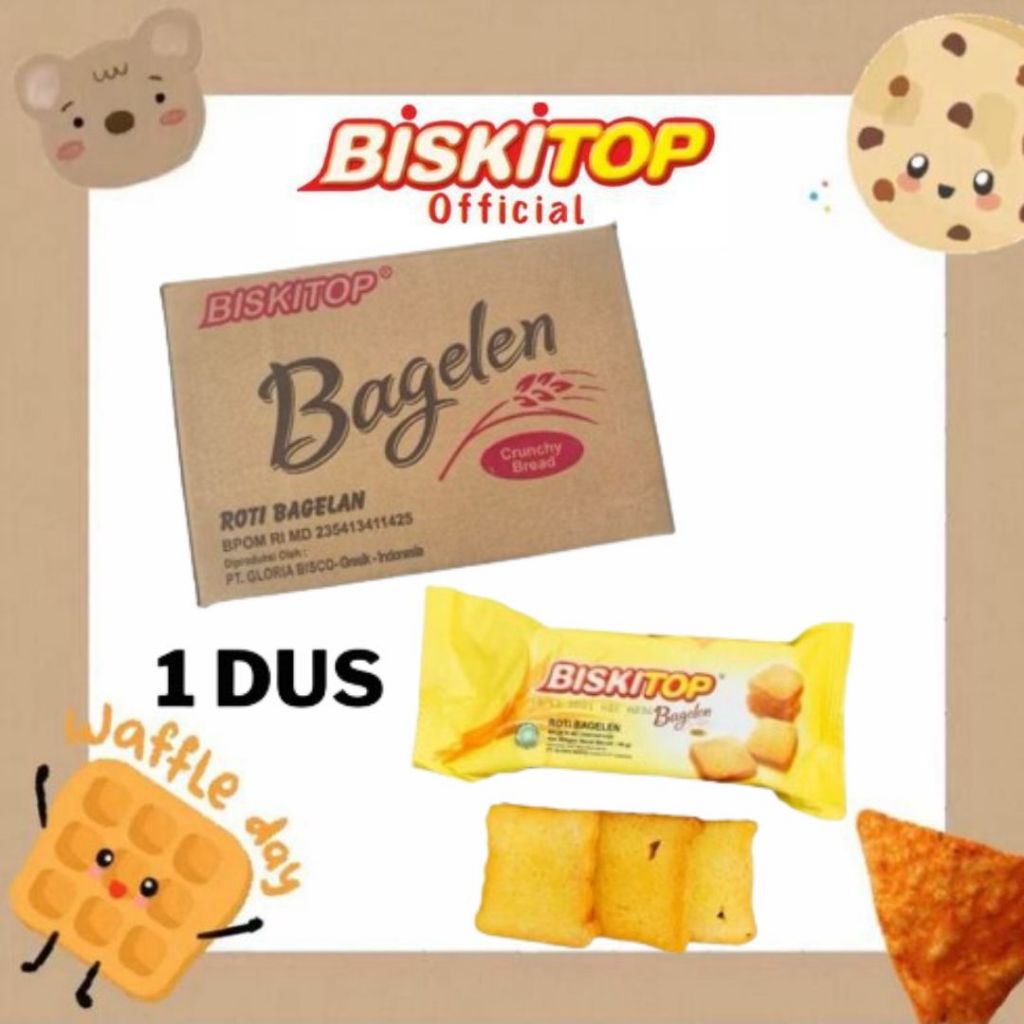 

BISKITOP - BAGELEN 2KG (1 DUS) Biskuit Kue Kering Anak Dewasa Enak Renyah Biscuit Rasa Manis Lezat hampers lebaran enak murah meriah cemilan enak