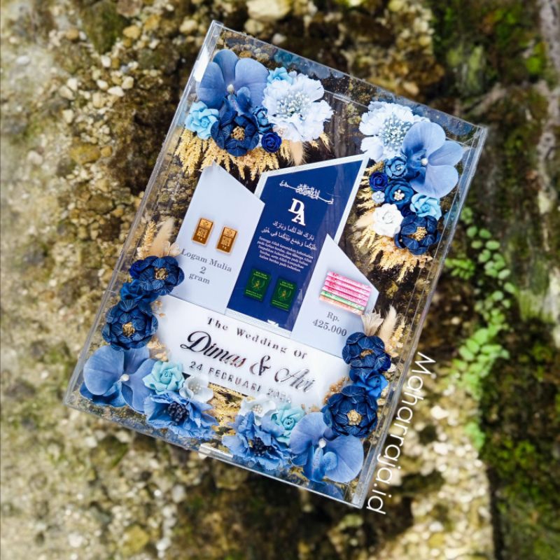 MAHAR AKRILIK 30X40 TRAPESIUM / MAHAR NIKAH FULL AKRILIK TIDAK PRINT PRINTAN