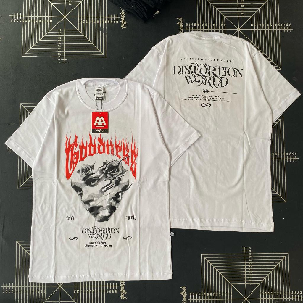Kaos Politik Streetwear World Distortion Social Distancing / T-shirt Distro Pria & Wanita Original A