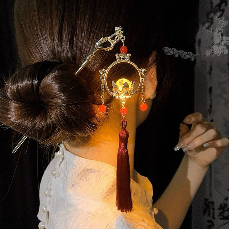 Tusuk Konde Sanggul Led Tusuk Konde Lampu Tusuk Rambut Cina Tusuk Rambut Sanggul Hairpin Chinese