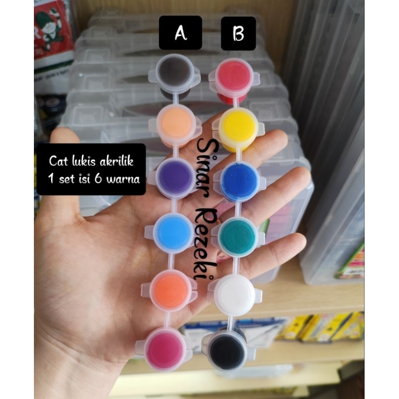 

6 warna!!Set cat lukis akrilik acrylic murah