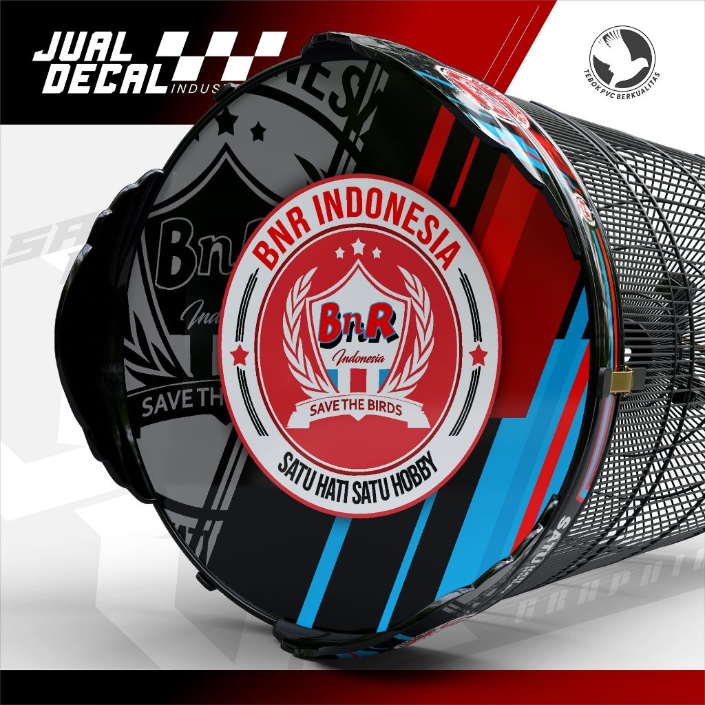 Stiker Sangkar Murai Variasi BNR INDONESIA Decal Tebok Burung No 1 No 2 No 3